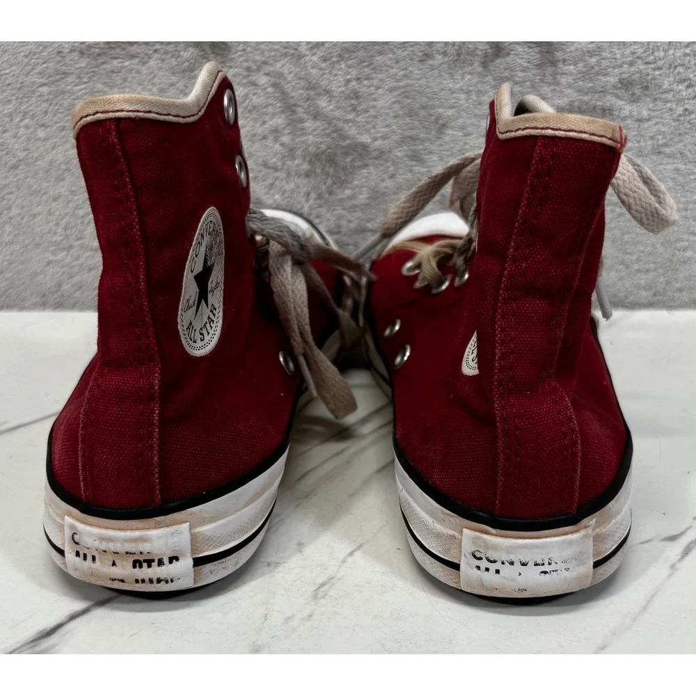 Converse Chuck Taylor All Star Kids Size 3 Maroon‎ High Top Sneakers - Picture 3 of 7